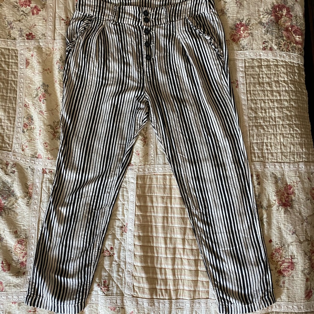 Free People High Waisted Striped Pants